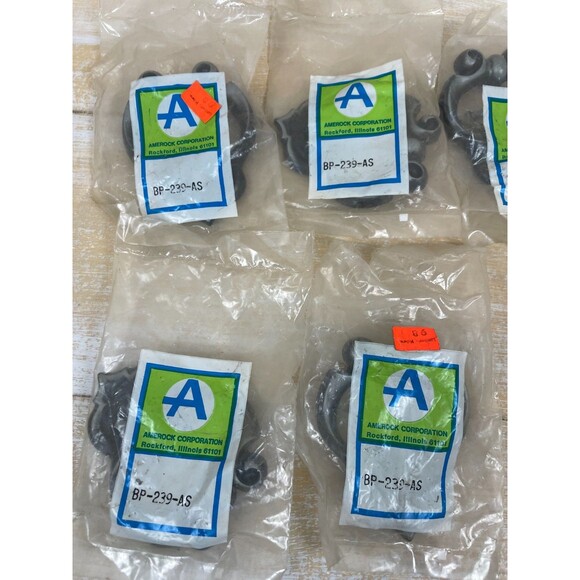 6 VTG Amerock Cortina Antique Silver 3 3/8" Ring Pull Knob BP-239-AS NOS Gothic - Picture 4 of 11